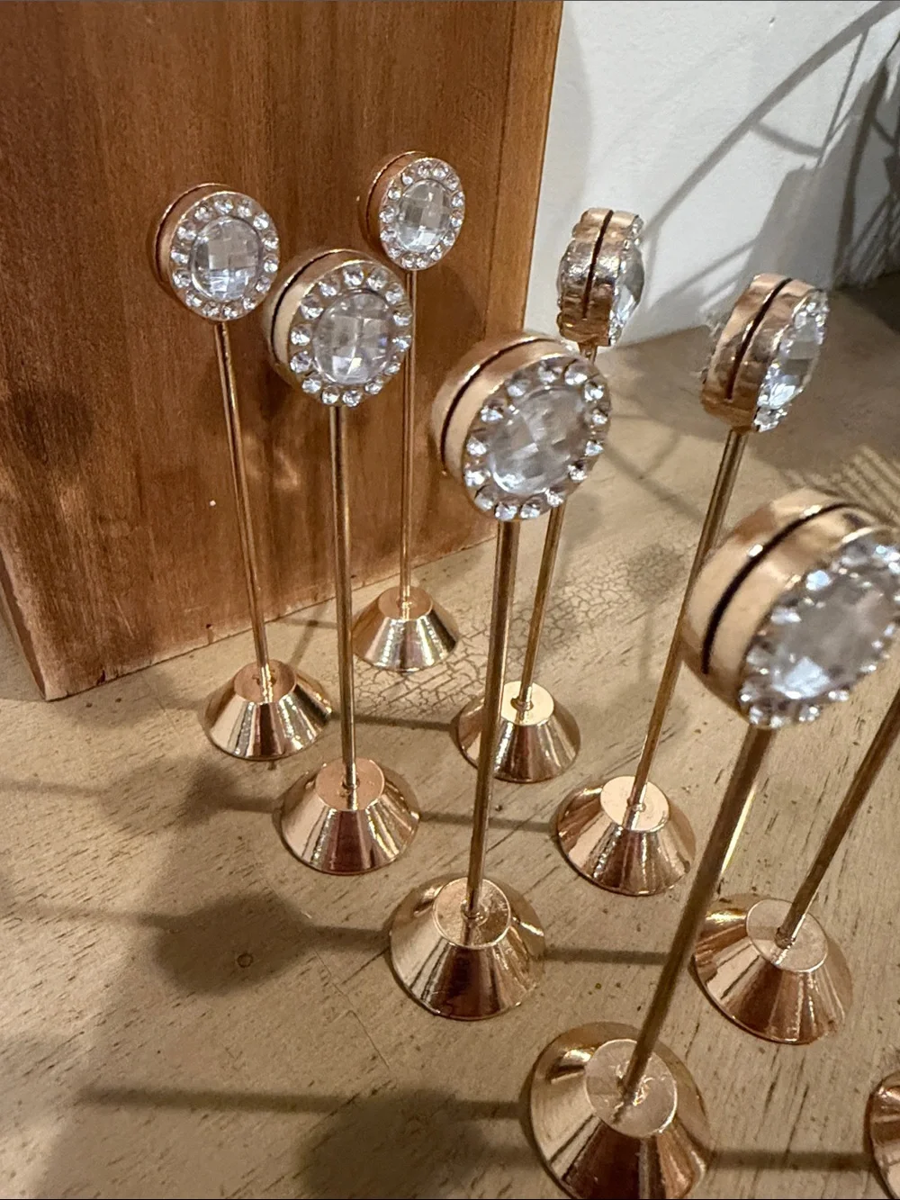 Gold and Rhinestones place card holders 20 pieces